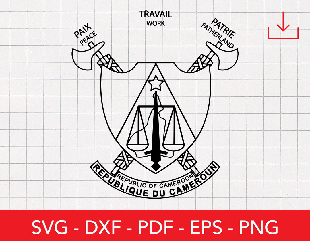 Cameroon Svg, Cameroun Flag Png, Seal of Yaoundé, Coat of Arms, Crest