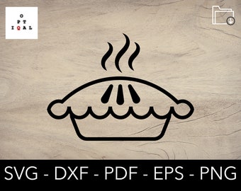 Warm Pie Svg, Pie Svg, Apple Pie Svg, Kitchen Svg, Baking Svg, Bakery Svg, Cutting File Svg, Cut File - PNG DXF - Cricut - Vector Clipart