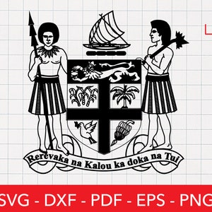 Fiji Svg, Fiji flag Vector, Seal of Fiji, Suva Clipart, Crest, Badge, Emblem, Cricut, Logo Decal, Cricut, Shirt Design