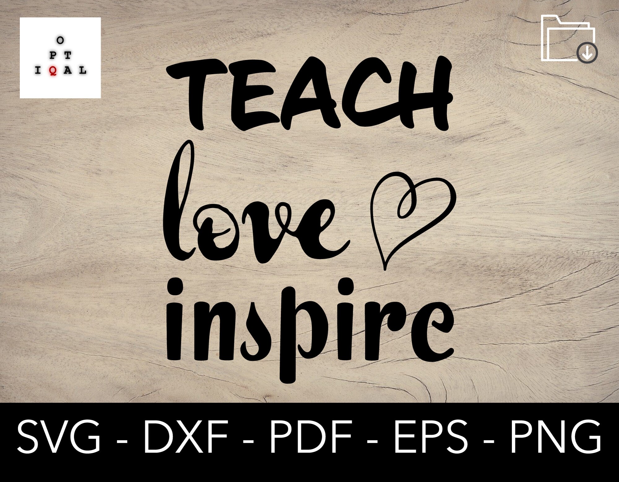 Teach Love and Inspire Svg Education Svg Teacher Svg School | Etsy
