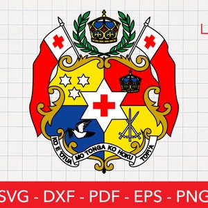 Tonga Svg, Bandeira de Tonga Svg, Selo de Tonga Svg, Crista de Tongatapu, Distintivo, Emblema, Selo, Clipart, Cricut, Ilhas do Pacífico