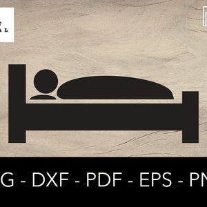 Cama Svg, Dormir Png, Vetor de sono, Logotipo do ícone de cochilo, Decalque de sinal de vaga, Símbolo de descanso, Clipart, Cricut