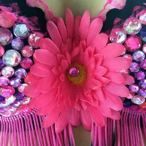 Rave Bra/ Day of the Dead/ Daisy Costume image 4