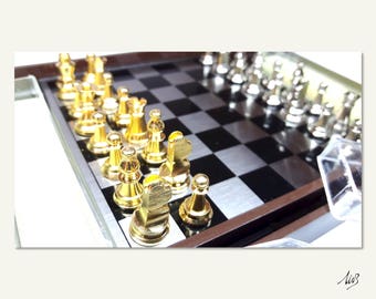 Vintage TRAVEL CHESS SET - New! - Dal Negro