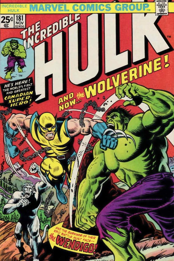 Incredible Hulk 181 Comic Cover Silk Canvas Fabric Poster (24