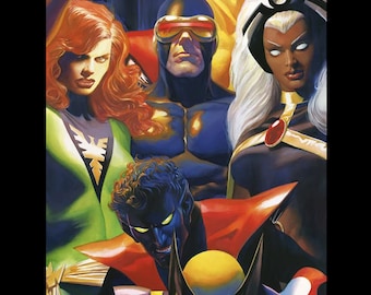 Alex Ross X-Men silk canvas Fabric Poster (36" x 24" approx)