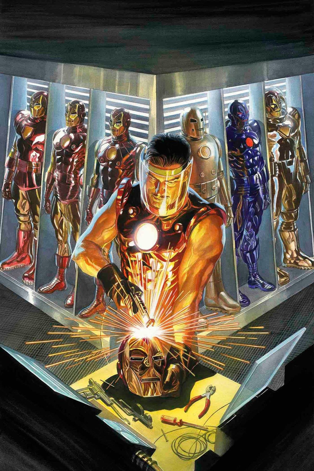 Alex Ross Iron Man Vinyl Coated Canvas Fabric Poster 24 X 36
