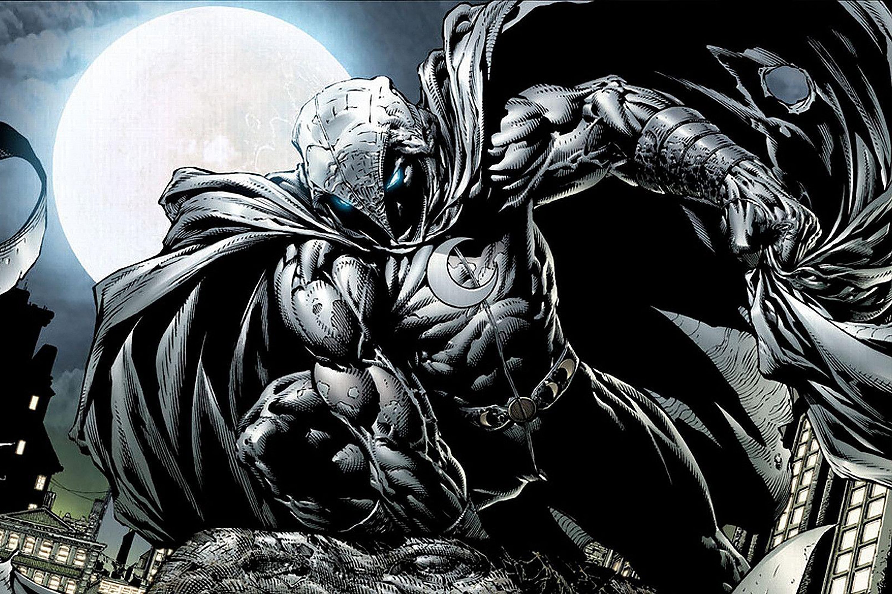 Moon Knight Silk Canvas Fabric Poster (36