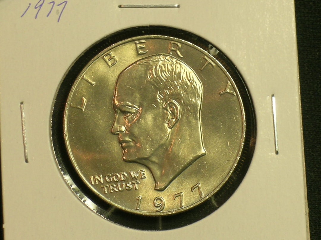 1977 BU Ike Dollar - Gem Brilliant Uncirculated Eisenhower Coin (AE1 ...