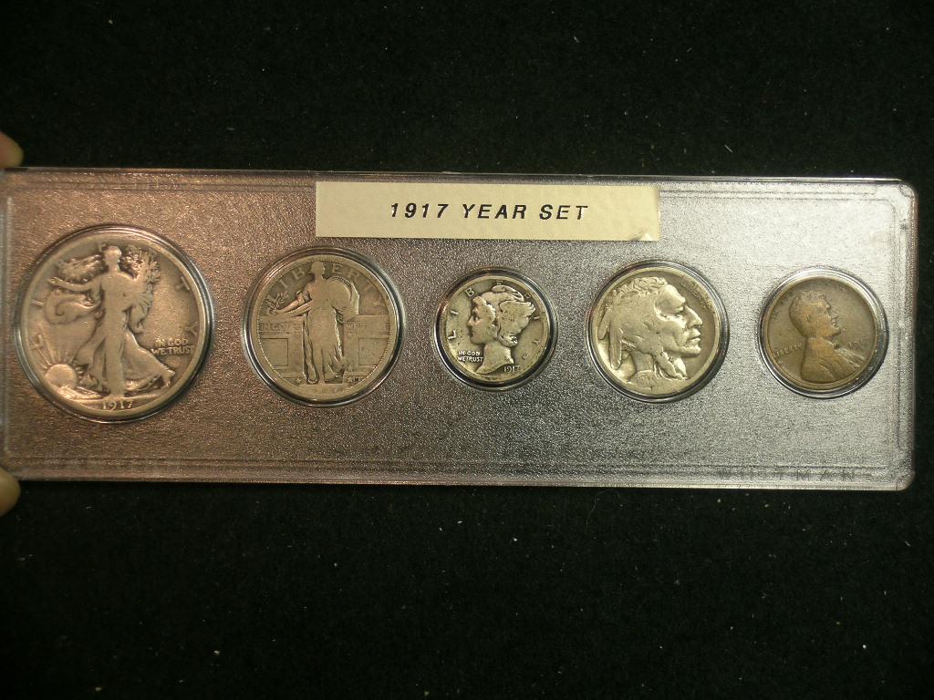 50コインセット 1917年~1955年
イギリス  ファージング 1955 US Silver Proof Set in Original Box & Packaging 1c-50c
