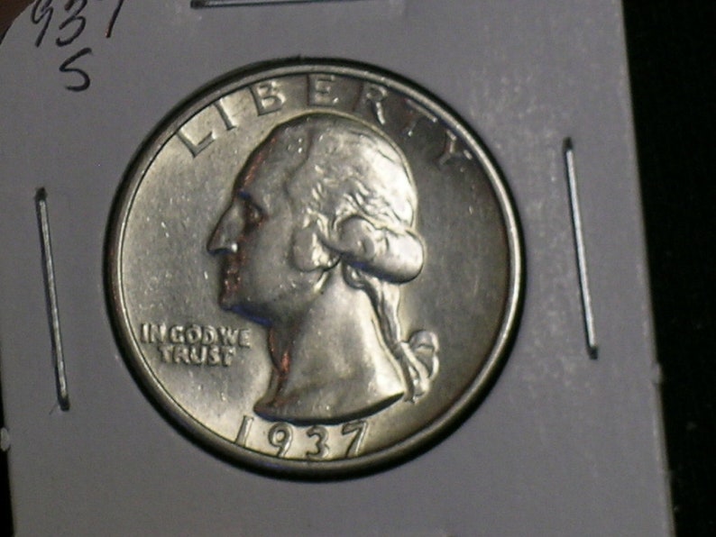 1937 S High Grade Washington Quarter AC3 Better Date