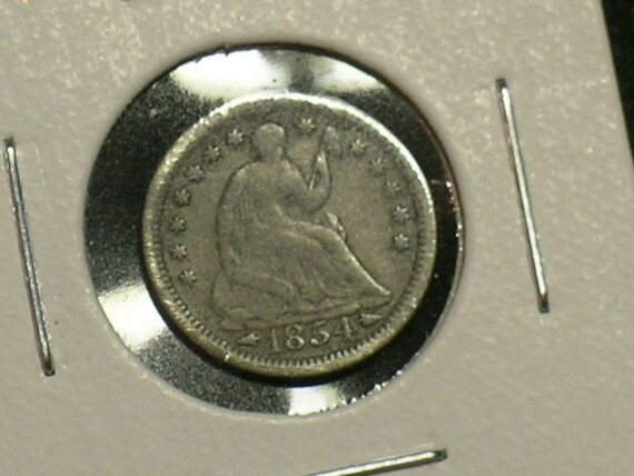 1854 Seated Liberty Half Dime Type Coin (AD7) - Etsy 1854 Seated Liberty Half Dime Type Coin (AD7) - Etsy