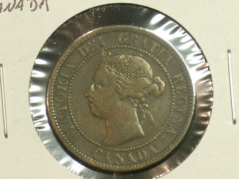 One Cent Copper Coin 1897 Canada Victoria Very Nice Condition