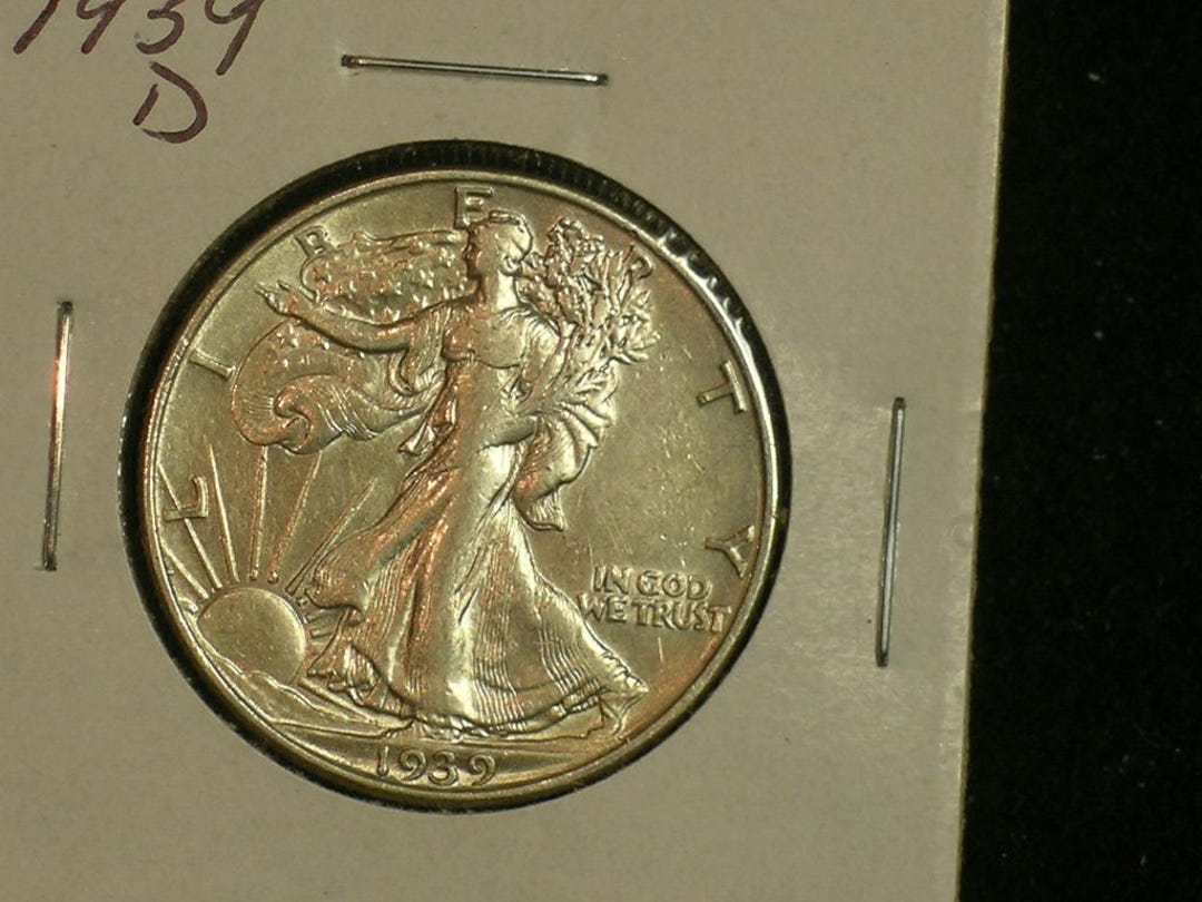 1939 D Sharp Walking Liberty Half Dollar - Nice - Silver Coin (A5) - Etsy