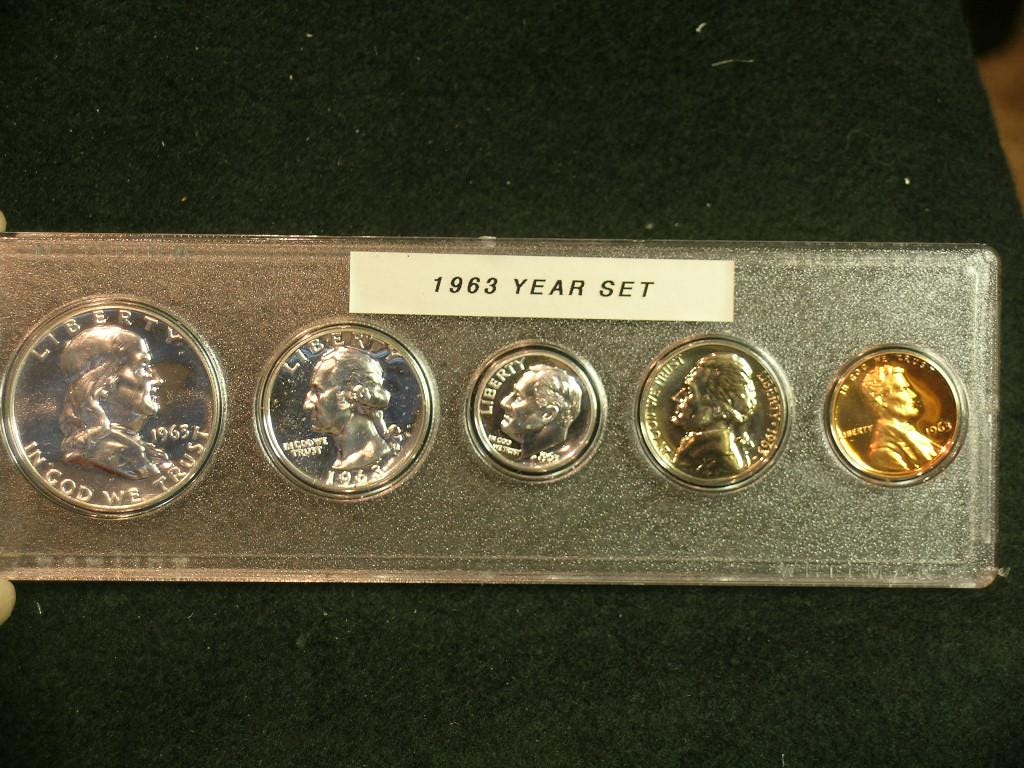 アメリカ 1964年 ミントセット＋おまけ Yahoo!オークション -「アメリカミントセット」(貨幣) の落札