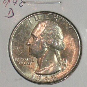 1948-D  Washington Quarter  -   Sharp     (A8-4)