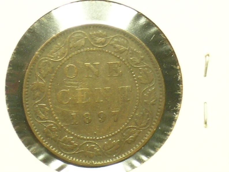 One Cent Copper Coin 1897 Canada Victoria Very Nice Condition