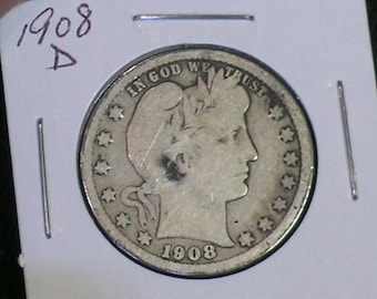 Barber Quarter Silver 25c One Random Coin From Estate Lot