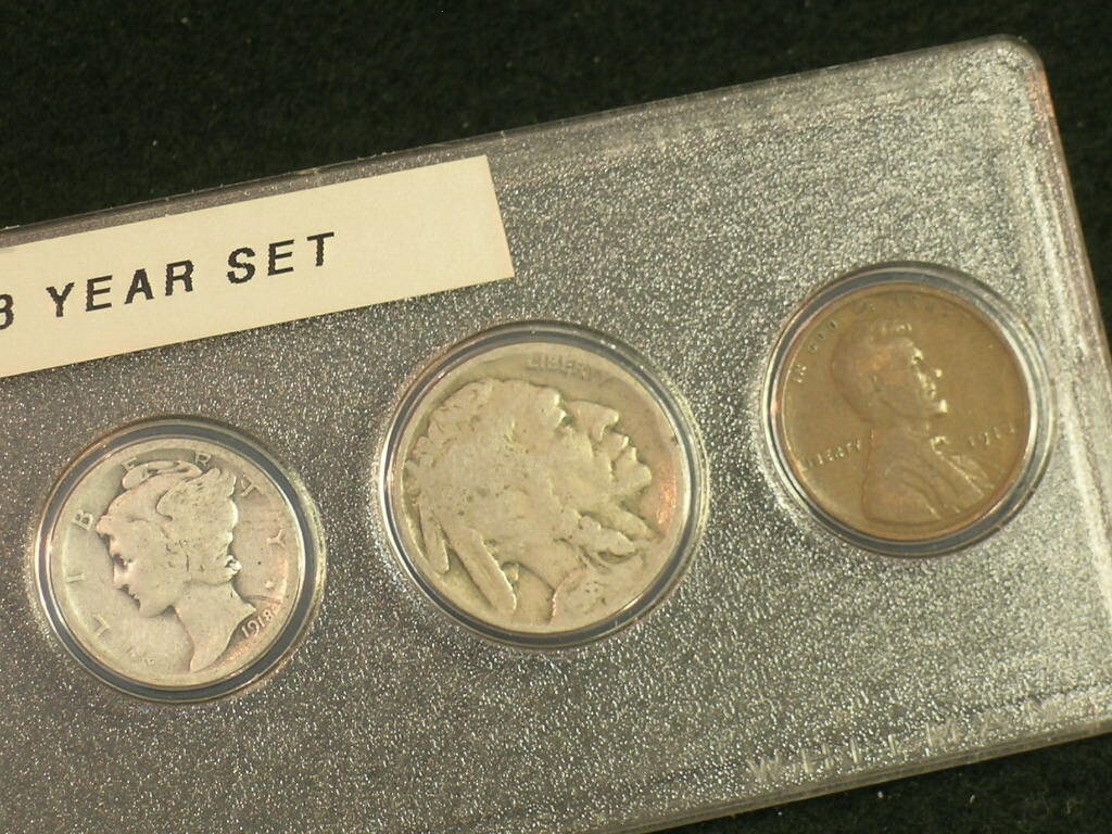 1918 Circulated Coin Year Set - Vintage Coin Set - Etsy