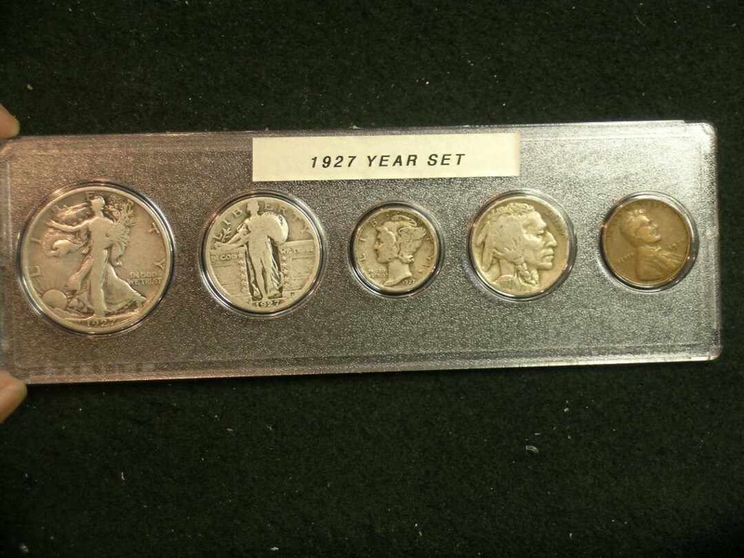 1927 Circulated Coin Year Set - Vintage Coin Set - Etsy