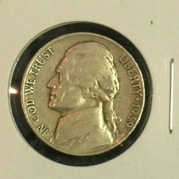 1939-D Better Grade Jefferson Nickel  -  - Key Date Coin (AF3-5)