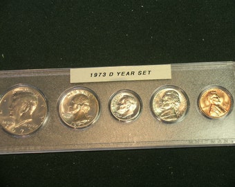 1950-D U.S Mint Set 5 Brilliant Uncirculated coins in Whitman plastic holder 
