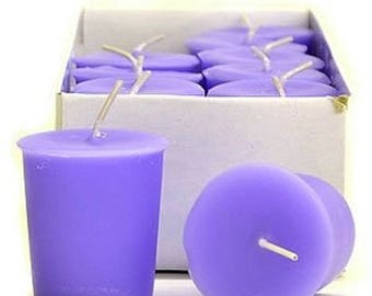 Lavender & Vanilla Scented Votive Candles 15 Hour Soy Candles Pick A Pack