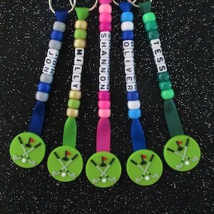 Golf Christmas Personalised End of season Key Chain Ring Mini Golf Present End of Season Team Coach Player Gifts Bag Tag Sport Mom Dad Girl