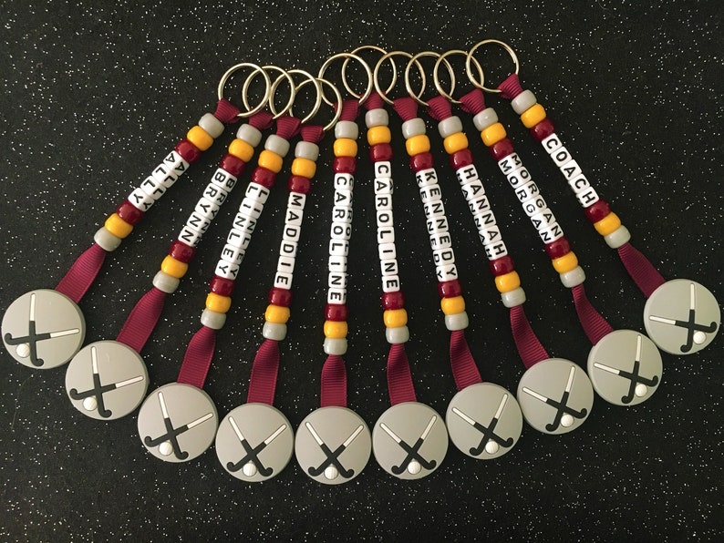 Field Hockey Christmas Team Gifts Personalized Key Chain Coach Etsy
