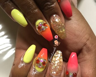 Bling Nails Etsy Bling Nails Etsy