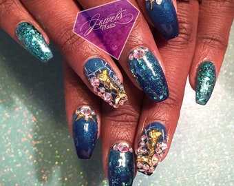 Beach Nails Etsy Beach Nails Etsy