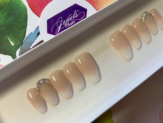Baby Boomer I || gel overlay || hard gel || reusable || not polish || Jewels nails