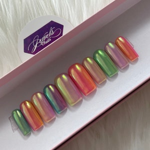Rainbow Ombre | Unicorn nails | Jewels Nails | Gel color