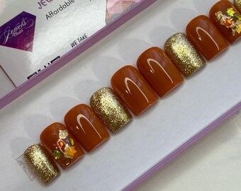 Autumn leaves |  gel color | can be reusable | Jewels Nails