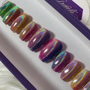 Rainbow Holographic | Jewels Nails | Gel color
