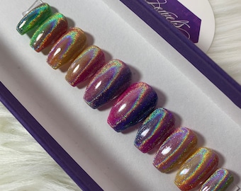 Rainbow Holographic | Jewels Nails | Gel color