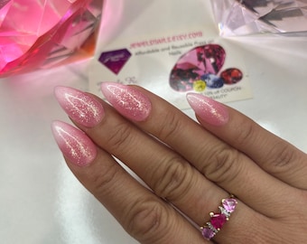 Jelly Pink und weiß mit Icey Pink | wiederverwendbar | hartgel | Juwelen Nägel