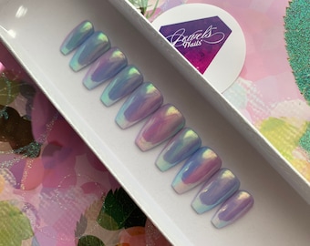 Pastel Ombre | Unicorn nails | Ombre Pastel | press ons | press on nails | false nails | Jewels Nails | Gel color