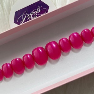 Fuschia gel color over Gel overlay ||  reusable || hard gel || Jewels Nails