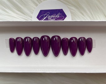 Ciruela / Elija el precio correcto para UNA TALLA o compre 2 cantidades para igualar 1 Talla única / INCLUYE Gel fortalecedor /