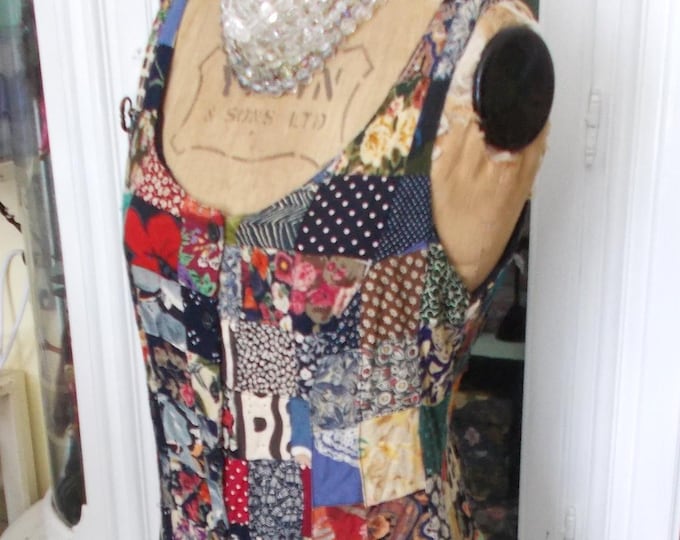Maxi Dress - Vintage Patchwork Dress - UK Size Medium (approx size 12) Stunning Colours and Condition.