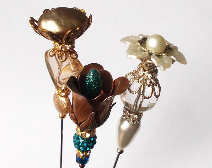 3 x Hatpins - Used for Display Purposes - May Show Some Wear