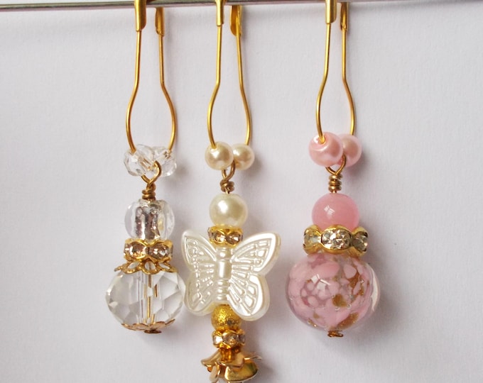 Charms - Three Handmade Junk Journal Dangle Drops / Charms / Vintage Style Boho Embelishments