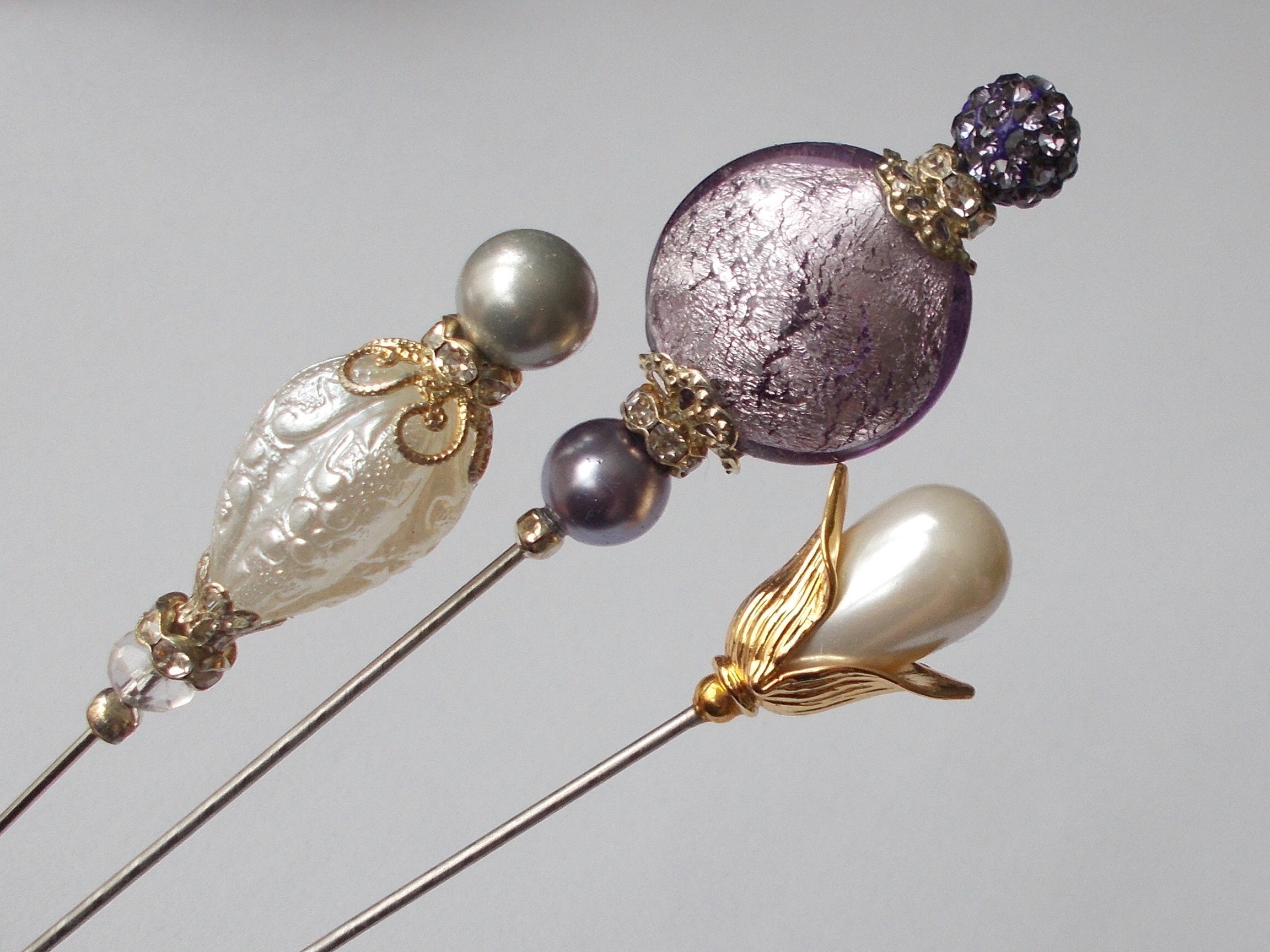  Hat Pins by PrideAhead - with Pearl – Elegant Hair Pin