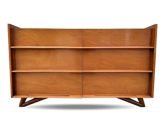 Mid-Century Modern Dresser with Sculpted Pulls by Edmond Spence