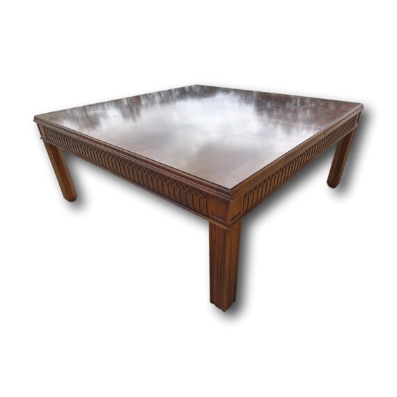 VVH Vintage Henredon Coffee Table Fretwork Coffee Table Square