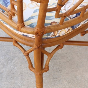 Lexington Rattan Bamboo Fretwork Dining Arm Chairs, a Set of 4 image 10