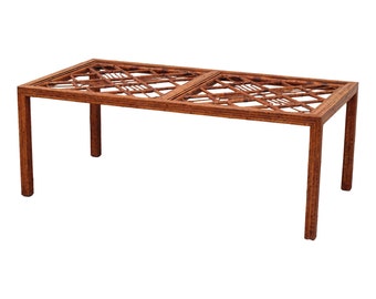 Brighton Pavilion Style Burnt Bamboo Dining Table