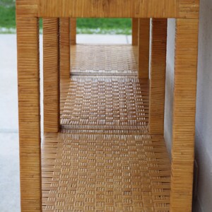 Vintage 3-Piece Billy Baldwin Style Woven Rattan Etagere Wall Unit image 10