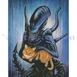 Alien Digital PDF Counted Cross Stitch Pattern